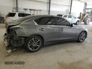 2019 Infiniti Q50 3.0t LUXE with VIN JN1EV7AR3KM590707, listed as a Copart auction lot 47486755 with 58,154 mi miles and Salvage Title. Bid and sale history available at carsss.com. Image 3.