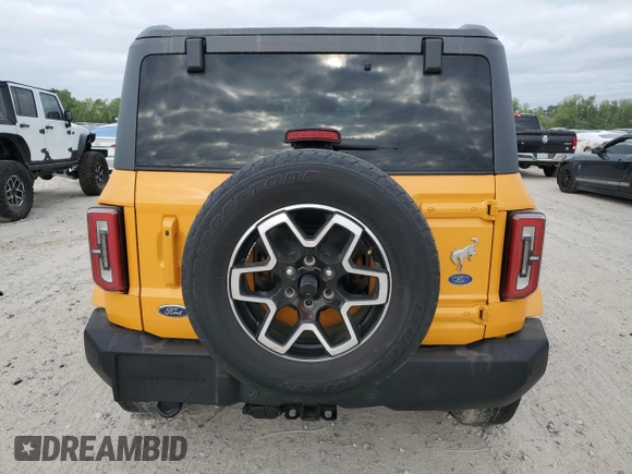 2022 Ford Bronco with VIN 1FMEE5BP5NLB59094, listed as a Copart auction lot 52624595 with 46,101 mi miles and Salvage Title. Bid and sale history available at DreamBid. Image 6.
