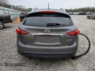 2017 Infiniti QX70 with VIN JN8CS1MW6HM415974, listed as a Copart auction lot 86130374 with 77,638 mi miles and Salvage Title. Bid and sale history available at carsss.com. Image 6.