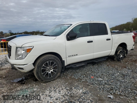 2022 Nissan Titan S with VIN 1N6AA1EC1NN107530, listed as a Copart auction lot 52035905 with 44,873 mi miles and Salvage title. Bid and sale history available at DreamBid. Image 1.