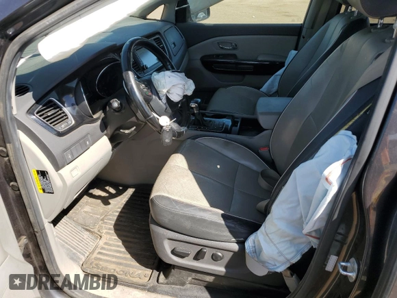 2017 Kia Sedona EX with VIN KNDMC5C16H6291154, listed as a Copart auction lot 52986945 with 107,067 mi miles and Salvage Title. Bid and sale history available at carsss.com. Image 7.