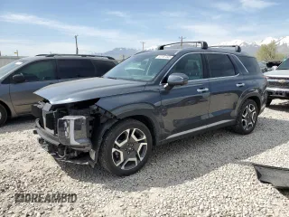 2024 Hyundai Palisade Limited z VIN KM8R5DGE6RU665228, wystawiony jako Copart lot #52187445 z przebiegiem 23 687 mil mil oraz Szkoda całkowita • Salvage title. Historia ofert i sprzedaży dostępna na DreamBid. Obrazek 1.