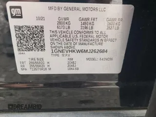 2021 Chevrolet Traverse LT Leather with VIN 1GNEVHKW6MJ262684, listed as a Copart auction lot 64939884 with 27,744 mi miles and Salvage Title. Bid and sale history available at carsss.com. Image 13.