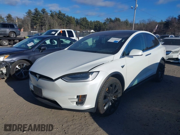 2021 Tesla Model X Long Range Plus with VIN 5YJXCDE29MF316169, listed as a IAAI auction lot 41232066 with 53,235 mi miles and . Bid and sale history available at carsss.com. Image 20.