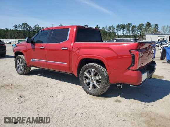 2022 Toyota Tundra Capstone Hybrid with VIN 5TFVC5DB1NX010962, listed as a Copart auction lot 50630705 with 37,566 mi miles and Salvage title. Bid and sale history available at DreamBid. Image 2.