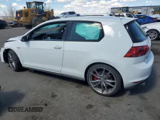 2015 Volkswagen Golf GTI S w/Performance Pkg with VIN 3VWT47AUXFM057367, listed as a Copart auction lot 47243284 with 57,496 mi miles. Bid and sale history available at carsss.com. Image 2.