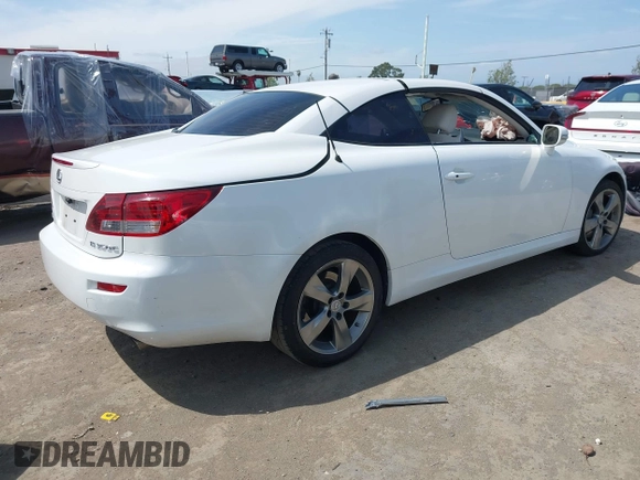 2010 Lexus IS 350 C with VIN JTHFE2C24A2501630, listed as a IAAI auction lot 42047403 with 90,754 mi miles and . Bid and sale history available at DreamBid. Image 4.