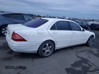 2003 Mercedes-Benz S-Class 5.0L with VIN WDBNG75J53A351091, listed as a Copart auction lot 85154434 with 261,558 mi miles and Salvage Title. Bid and sale history available at carsss.com. Image 3.