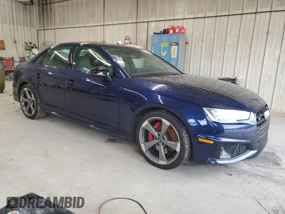 2019 Audi S4 Premium Plus with VIN WAUB4AF47KA097673, listed as a Copart auction lot 50349674 with 44,608 mi miles and Salvage Title. Bid and sale history available at carsss.com. Image 4.