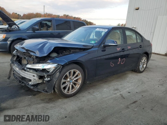 2016 BMW 3 Series 320i xDrive with VIN WBA8E5G59GNU19350, listed as a Copart auction lot 77673294 with 75,697 mi miles and Salvage Title. Bid and sale history available at carsss.com. Image 1.