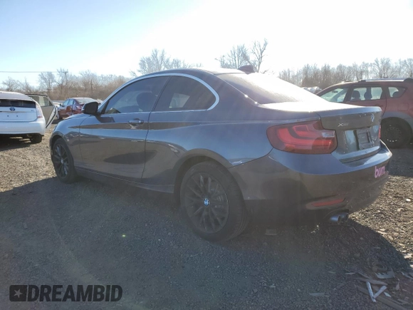 2015 BMW 2 Series 228i xDrive with VIN WBA1F7C57FVX96239, listed as a Copart auction lot 88178475 with 93,127 mi miles and Salvage Title. Bid and sale history available at carsss.com. Image 2.
