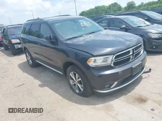 2016 Dodge Durango Limited with VIN 1C4RDJDG4GC374791, listed as a IAAI auction lot 42589791 with 181,362 mi miles and . Bid and sale history available at DreamBid. Image 1.