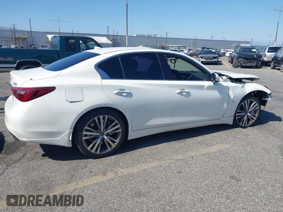2018 Infiniti Q50 Luxe with VIN JN1EV7APXJM357078, listed as a IAAI auction lot 42316830 with 48,071 mi miles and . Bid and sale history available at DreamBid. Image 14.