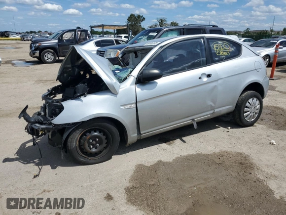 2007 Hyundai Accent GS with VIN KMHCM36C57U003947, listed as a Copart auction lot 66465253 with 0 mi miles and Salvage Title. Bid and sale history available at carsss.com. Image 1.
