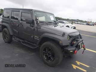2018 Jeep Wrangler Unlimited Sport S with VIN 1C4BJWDG1JL810754, listed as a IAAI auction lot 42419199 with 74,901 mi miles and . Bid and sale history available at DreamBid. Image 1.