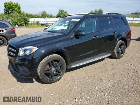 2019 Mercedes-Benz GLS 550 with VIN 4JGDF7DE7KB207583, listed as a Copart auction lot 61720464 with 76,040 mi miles and Salvage Title. Bid and sale history available at DreamBid. Image 1.