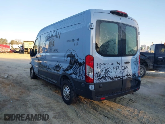 2023 Ford Transit with VIN 1FTBW9CG5PKA32008, listed as a IAAI auction lot 41313781 with 12,127 mi miles. Bid and sale history available at carsss.com. Image 3.