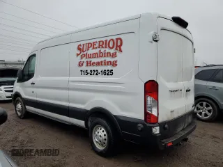 2020 Ford Transit Cargo with VIN 1FTBR2C85LKA39378, listed as a Copart auction lot 86357854 with 54,809 mi miles and Salvage Title. Bid and sale history available at carsss.com. Image 2.