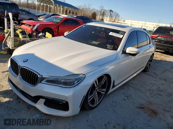 2017 BMW 7 Series 750i with VIN WBA7F0C51HGM21052, listed as a Copart auction lot 46299535 with 85,765 mi miles and Clean title. Bid and sale history available at DreamBid. Image 1.