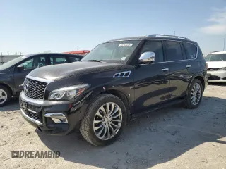 2017 Infiniti QX80 with VIN JN8AZ2NE0H9158599, listed as a Copart auction lot 48585445 with 152,582 mi miles and Salvage Title. Bid and sale history available at carsss.com. Image 1.