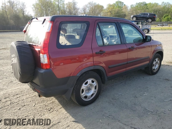 2005 Honda CR-V LX with VIN JHLRD78585C062968, listed as a Copart auction lot 53439515 with 141,885 mi miles and Salvage Title. Bid and sale history available at carsss.com. Image 3.