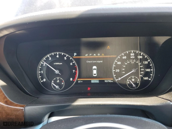 2018 Genesis G90 3.3T Premium with VIN KMHG34JA2JU043474, listed as a Copart auction lot 45755975 with 95,790 mi miles and Salvage Title. Bid and sale history available at carsss.com. Image 9.