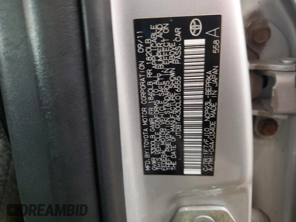 2012 Toyota Yaris z VIN JTDBT4K30CL016555, wystawiony jako Copart lot #55605565 z przebiegiem 164 046 mil mil oraz Szkoda całkowita • Salvage title. Historia ofert i sprzedaży dostępna na DreamBid. Obrazek 12.