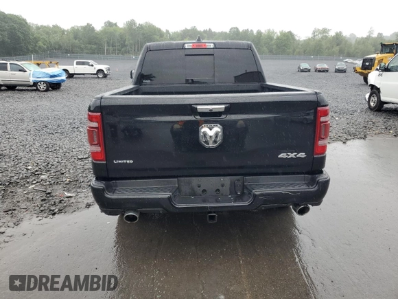 2021 Ram 1500 Limited with VIN 1C6SRFHT4MN582023, listed as a Copart auction lot 60895955 with 66,195 mi miles and Salvage title. Bid and sale history available at DreamBid. Image 6.