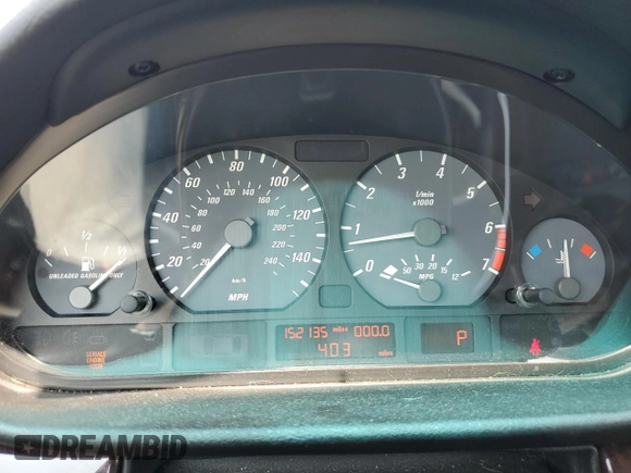 2001 BMW 3 Series 325Ci with VIN WBABN33471JW57400, listed as a Copart auction lot 67109234 with 152,135 mi miles and Salvage Title. Bid and sale history available at carsss.com. Image 9.