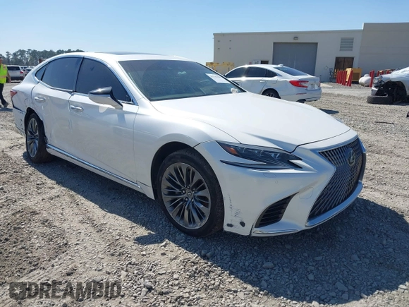 2018 Lexus LS with VIN JTHC51FF0J5001992, listed as a IAAI auction lot 41785989 with 53,957 mi miles. Bid and sale history available at carsss.com. Image 1.