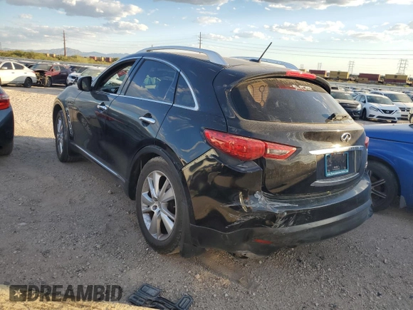 2012 Infiniti FX35 with VIN JN8AS1MU9CM121788, listed as a Copart auction lot 72579514 with 0 mi miles and Clean Title. Bid and sale history available at carsss.com. Image 2.