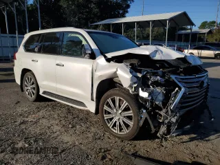 2017 Lexus LX with VIN JTJHY7AX0H4225164, listed as a Copart auction lot 74286434 with 99,520 mi miles and Salvage Title. Bid and sale history available at carsss.com. Image 4.