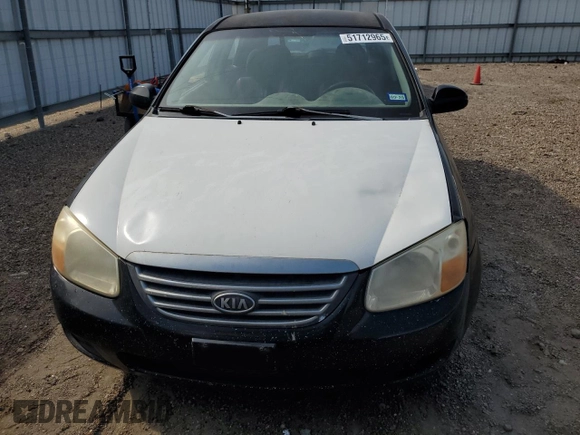 2008 Kia Spectra with VIN KNAFE161885010269, listed as a Copart auction lot 51712965 with 0 mi miles and Salvage Title. Bid and sale history available at carsss.com. Image 5.