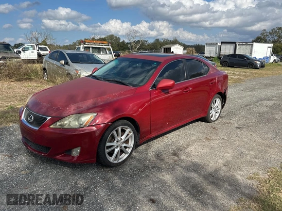 2006 Lexus IS 250 with VIN JTHCK262762007289, listed as a Copart auction lot 87474844 with 106,668 mi miles and Clean Title. Bid and sale history available at DreamBid. Image 2.