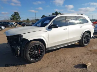 2021 Mercedes-Benz GLS 63 AMG with VIN 4JGFF8KE7MA432743, listed as a IAAI auction lot 41621423 with 65,225 mi miles and . Bid and sale history available at DreamBid. Image 2.