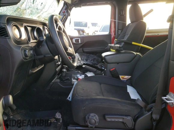 2021 Jeep Wrangler Sport with VIN 1C4GJXAG9MW614936, listed as a Copart auction lot 45460575 with Not Provided miles and Salvage Title. Bid and sale history available at DreamBid. Image 7.