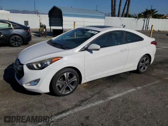 2013 Hyundai Elantra Coupe SE with VIN KMHDH6AE2DU006528, listed as a Copart auction lot 87547195 with 81,980 mi miles and Salvage Title. Bid and sale history available at carsss.com. Image 1.