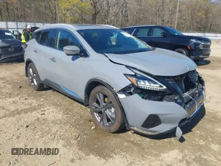 2023 Nissan Murano Platinum with VIN 5N1AZ2DJ9PC105164, listed as a IAAI auction lot 41886985 with 20,764 mi miles and . Bid and sale history available at DreamBid. Image 1.