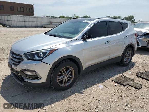 2017 Hyundai Santa Fe 2.4L with VIN 5XYZUDLB9HG491173, listed as a Copart auction lot 61109325 with 104,303 mi miles and Salvage title. Bid and sale history available at DreamBid. Image 1.