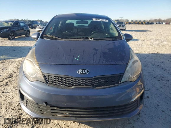 2016 Kia Rio LX with VIN KNADM4A32G6645016, listed as a Copart auction lot 86281424 with 119,384 mi miles and Salvage Title. Bid and sale history available at carsss.com. Image 5.