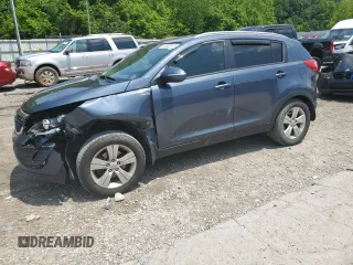 2013 Kia Sportage LX with VIN KNDPBCA29D7509818, listed as a Copart auction lot 59862915 with 111,026 mi miles and Salvage title. Bid and sale history available at DreamBid. Image 1.