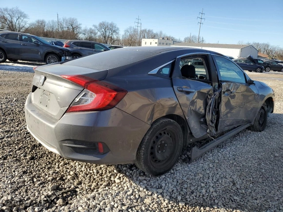 2019 Honda Civic Sedan LX with VIN 2HGFC2F66KH567841, listed as a Copart auction lot 42167145 with 86,934 mi miles and Salvage Title. Bid and sale history available at carsss.com. Image 3.