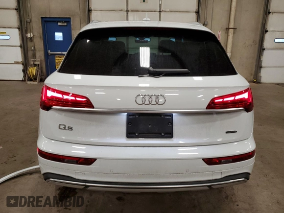 2023 Audi Q5 Premium with VIN WA1ABAFY5P2080454, listed as a Copart auction lot 86374214 with 13,536 mi miles and Salvage Title. Bid and sale history available at carsss.com. Image 6.