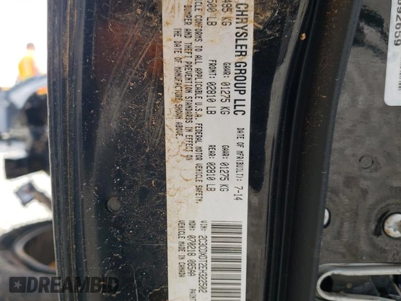 2014 Dodge Charger RT Plus with VIN 2C3CDXDT2EH322502, listed as a Copart auction lot 48766295 with 0 mi miles and Salvage Title. Bid and sale history available at carsss.com. Image 14.