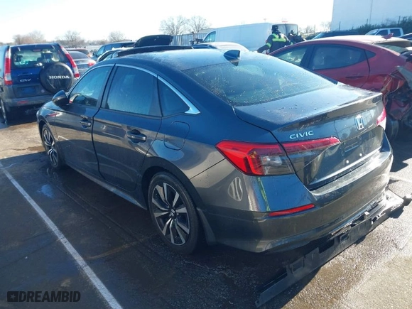 2022 Honda Civic Sedan EX with VIN 2HGFE1F7XNH321408, listed as a IAAI auction lot 41705525 with 20,096 mi miles. Bid and sale history available at carsss.com. Image 3.