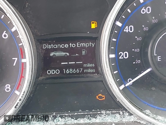 2013 Hyundai Sonata GLS with VIN 5NPEB4AC7DH738709, listed as a IAAI auction lot 41874886 with 168,667 mi miles and . Bid and sale history available at carsss.com. Image 15.