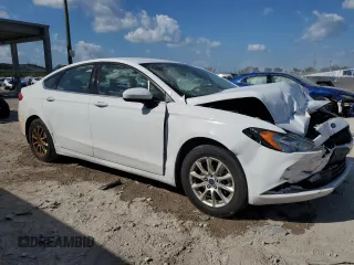 2017 Ford Fusion S with VIN 3FA6P0G71HR286791, listed as a Copart auction lot 46857305 with 0 mi miles and Salvage Title. Bid and sale history available at carsss.com. Image 4.