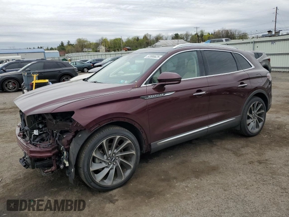 2020 Lincoln Nautilus Reserve z VIN 2LMPJ8KPXLBL34009, wystawiony jako Copart lot #52886625 z przebiegiem 36 879 mil mil oraz Szkoda całkowita • Salvage title. Historia ofert i sprzedaży dostępna na DreamBid. Obrazek 1.