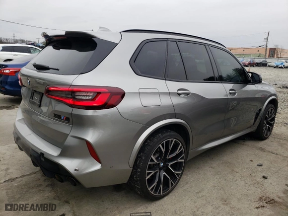 2022 BMW X5 M with VIN 5YMJU0C00N9J38278, listed as a Copart auction lot 38220214 with 18,521 mi miles. Bid and sale history available at carsss.com. Image 3.