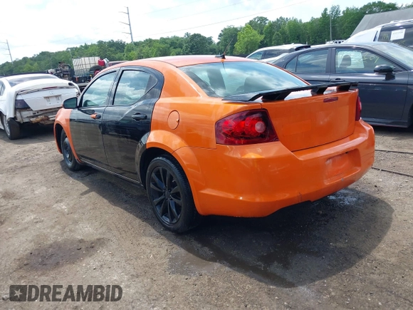 2014 Dodge Avenger SXT with VIN 1C3CDZCB7EN237635, listed as a IAAI auction lot 42521196 with 126,879 mi miles and . Bid and sale history available at DreamBid. Image 3.